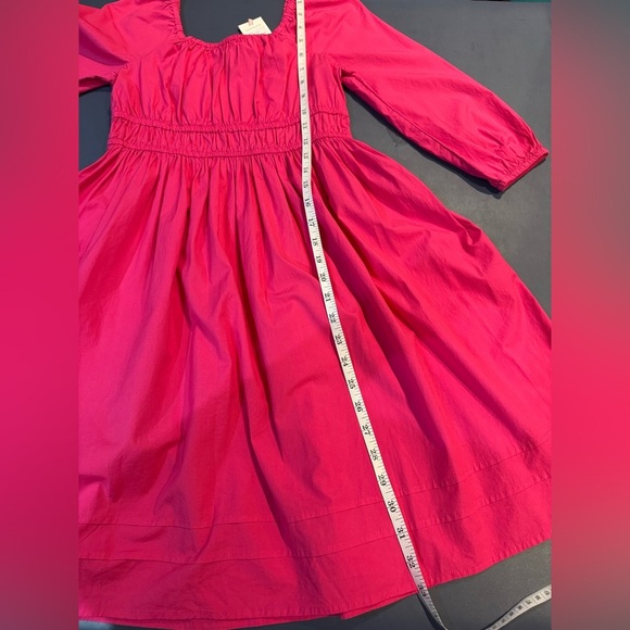 NWT Vineyard Vines Girls Pink Poplin Puff-Sleeve Dress Rhododendron Size Large - Picture 9 of 9